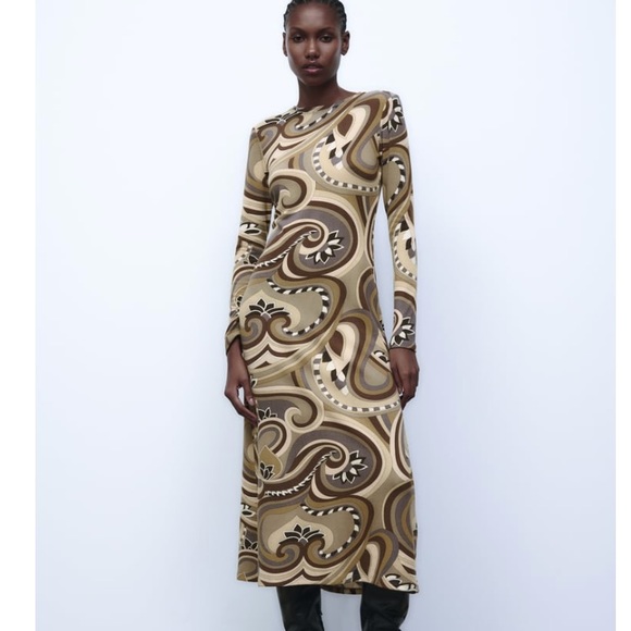Zara Woman Printed Dress - Picture 4 of 7